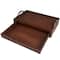 18.25" Wood Hidden Drawer Tray with Black Metal Handles